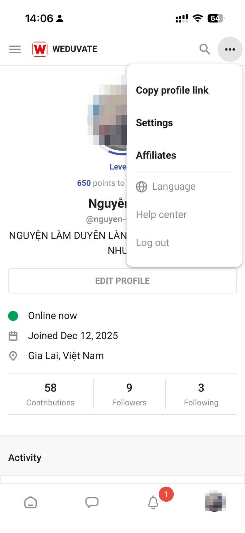 Bang chon co dong Language